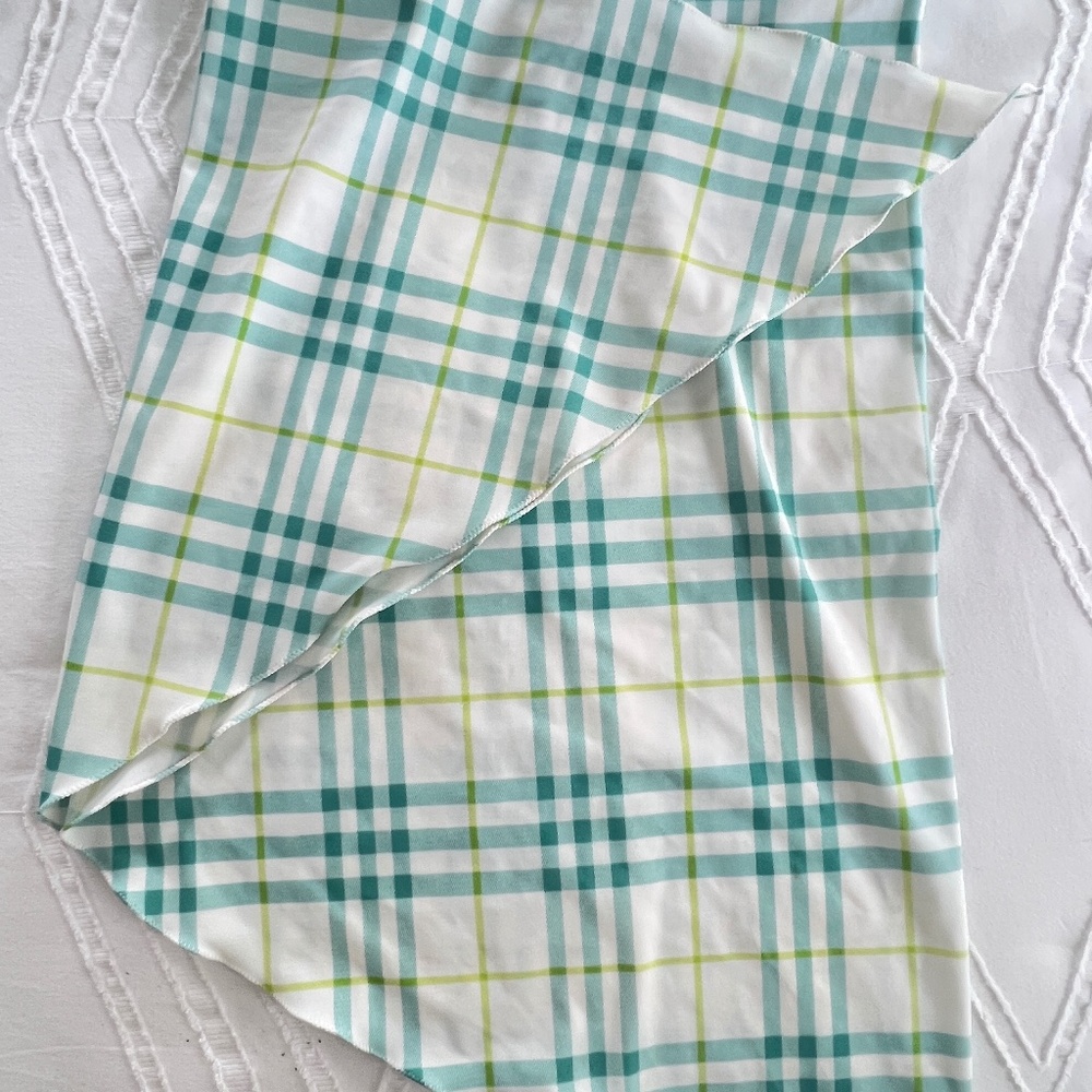 BURBERRY BEACH SARONG, WHITE, SZ MEDIUM